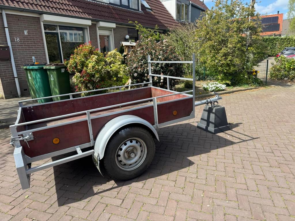 Aanhanger 750kg ongeremd 2x1m - Ideaal voor klussen!, Auto diversen, Aanhangers en Bagagewagens, Ophalen, Gebruikt