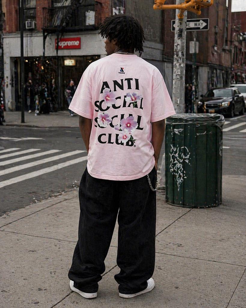 Anti Social Social Club Case Study pink t-shirt | L, Ophalen of Verzenden, Zo goed als nieuw, Maat 52/54 (L), Roze