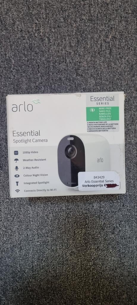 Arlo Essential Spotlight Camera, Audio, Tv en Foto, Videobewaking, Ophalen of Verzenden, Nieuw, Buitencamera