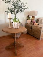 Houten wijntafel, Huis en Inrichting, Ophalen, Minder dan 55 cm, Rond, Zo goed als nieuw