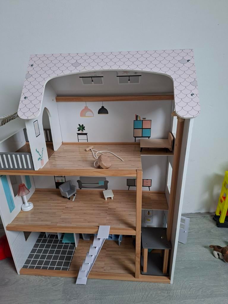 Poppenhuis Boekenplank, 1 12 Schaal Houten Miniatuur