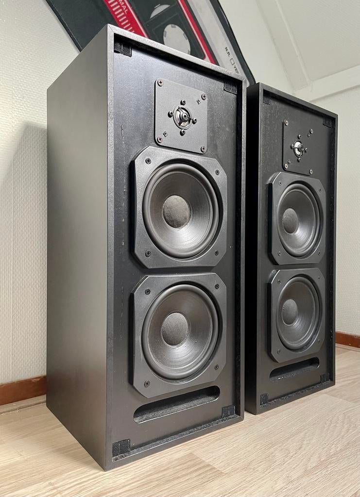 AUDIOLAB CANDOR II - Zuilen - Zwart., Audio, Tv en Foto, Zo goed als nieuw, 60 tot 120 watt, Front, Rear of Stereo speakers, Ophalen
