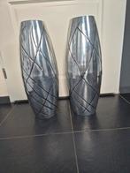 Grote ZIlverkleurige Vazen, Huis en Inrichting, Woonaccessoires | Vazen, Ophalen, Overige materialen, Zwart, Zo goed als nieuw