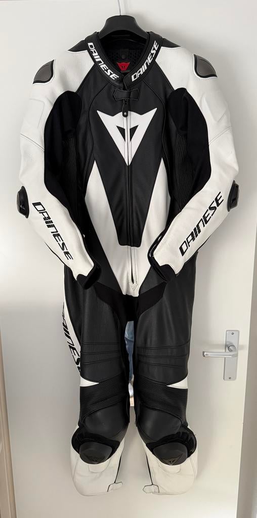 Dainese Laguna Sega 5 wit, maat 98- 1 delig leren motorpak, Motoren, Kleding | Motorkleding, Ophalen, Tweedehands, Heren, Overall