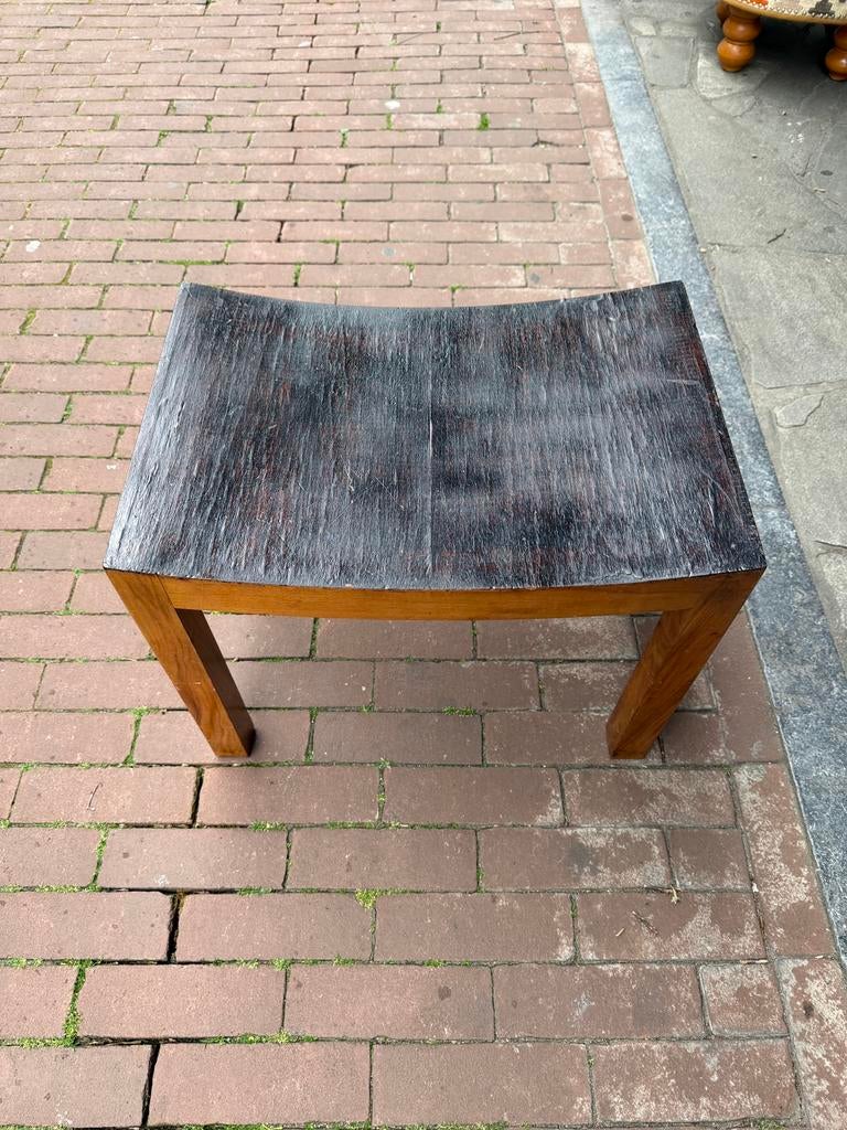 Vintage, antieke voetenbank, houten kruk, Ophalen, Gebruikt, -, -