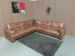 GRATIS LEVERING Hoekbank Bruin 285x285 GEREINIGD, 250 tot 300 cm, Hoekbank, Ophalen of Verzenden, Zo goed als nieuw