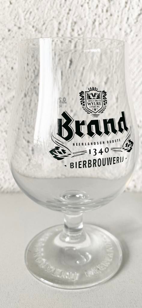 mooi  ‘BRAND’ BIERGLAS, Verzamelen, Ophalen, Nieuw, Glas of Glazen, Brand