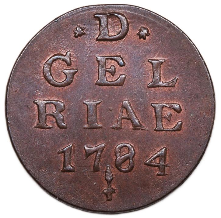 Gelderland. Duit 1784. Unc., Postzegels en Munten, Munten | Nederland, Losse munt, Overige waardes, Vóór koninkrijk, Ophalen of Verzenden