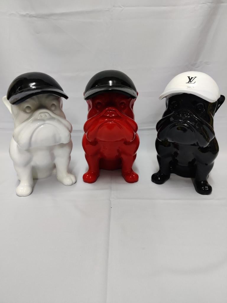 Franse bulldog met pet. Francy bulldog. Bully, Ophalen of Verzenden, Nieuw, Dier