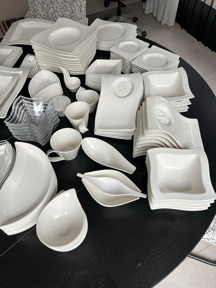 Villeroy & Boch New Wave en Flow servies heel veel items, Huis en Inrichting, Keuken | Servies, Gebruikt, Compleet servies, Overige stijlen