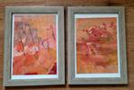 2 originele schilderijtjes 26x34½ cm, Caroline Rullens, Antiek en Kunst, Ophalen of Verzenden