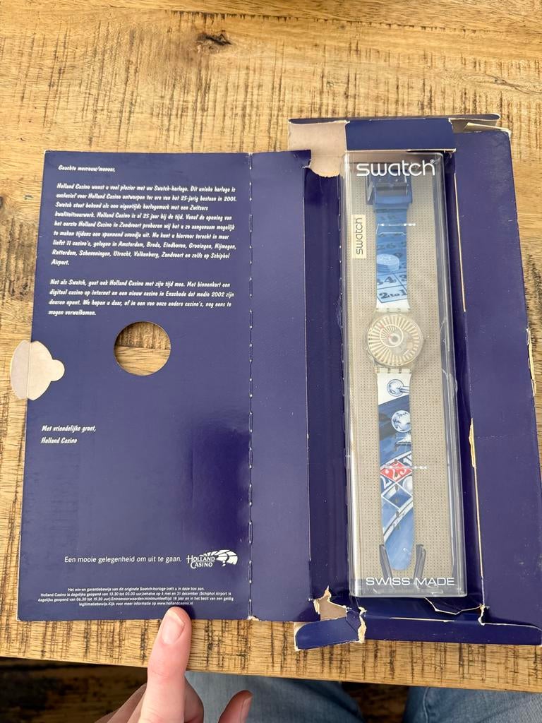 Swatch Holland Casino Horloge Limited Edition (2001), Kunststof, Polshorloge, Swatch, Nieuw