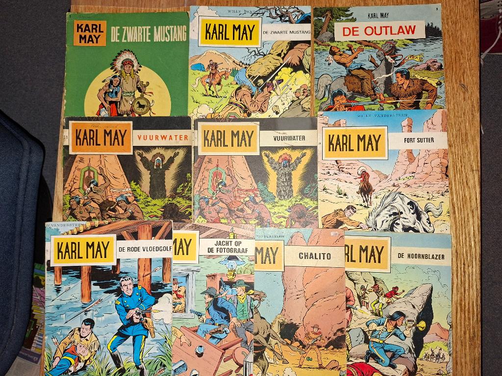 Karl May 12x partij, stapel Vandersteen ook los te koop ruil, Gelezen, Willy Vandersteen e.a., Ophalen of Verzenden, Meerdere stripboeken