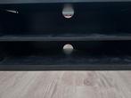 Zwart tv-meubel / audiomeubel met 2 schappen, Ophalen, Gebruikt, 50 tot 100 cm, Minder dan 100 cm