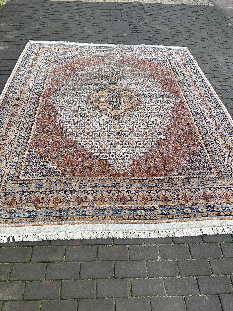 Fraaie handgeknoopte Bidjar 250 x 300 cm. In goede staat., Ophalen, Bruin, Klassiek, 200 cm of meer