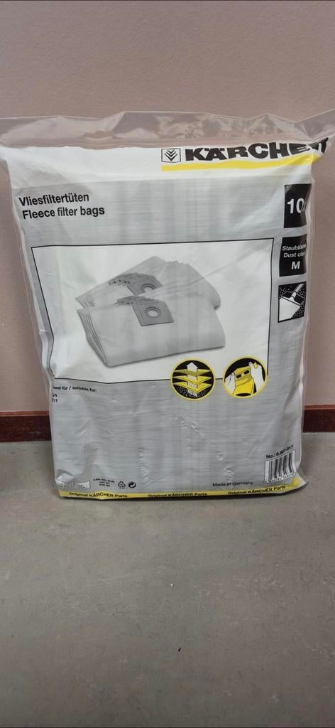Nieuwe Kärcher stofzuigerzakken - Fleece filter bags (10 st), Ophalen of Verzenden, Nieuw, Stofzak, Overige typen