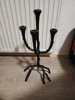 Zwarte 4-armige kandelaar in boomtak-stijl, Ophalen, Zwart, Zo goed als nieuw, Metaal
