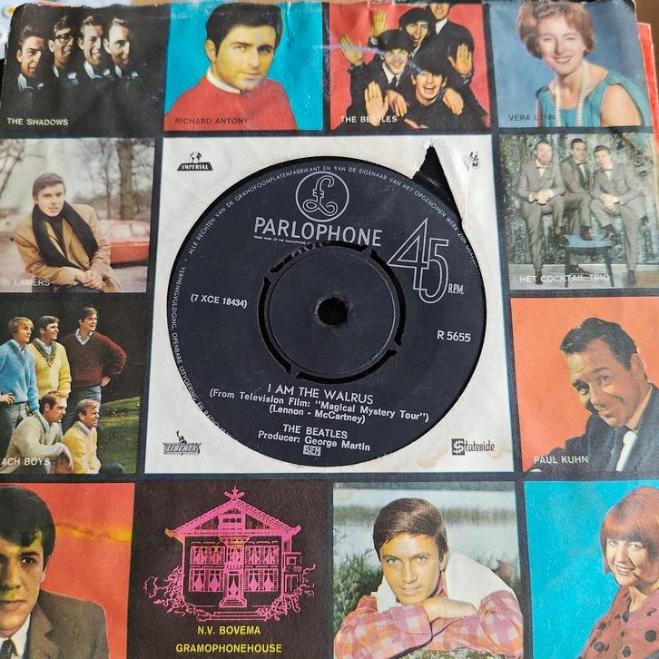 The Beatles - I Am The Walrus (45 toeren vinyl), Cd's en Dvd's, Vinyl Singles, Gebruikt, 7 inch, Ophalen of Verzenden