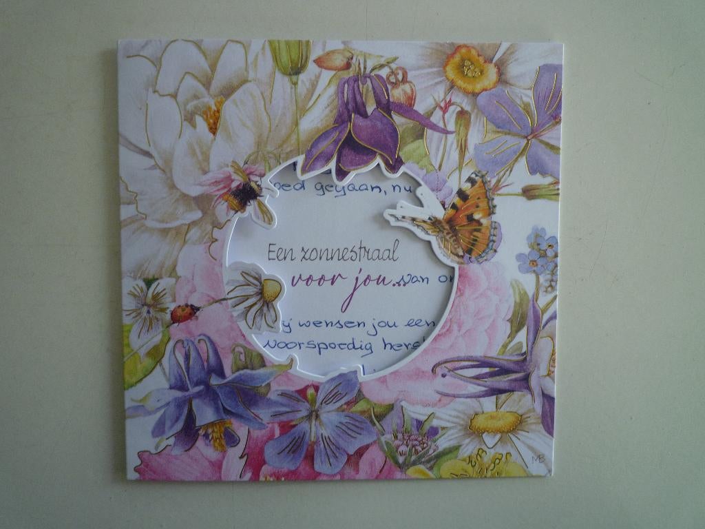 Marjolein Bastin bij bijen vlinder bloemen lieve heersbeestj, Ophalen of Verzenden, 1980 tot heden, Hond of Kat