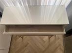 Ikea Malm kaptafel met beige zitje en make-up bakjes, 100 tot 150 cm, Ophalen of Verzenden, Zo goed als nieuw, Minder dan 100 cm