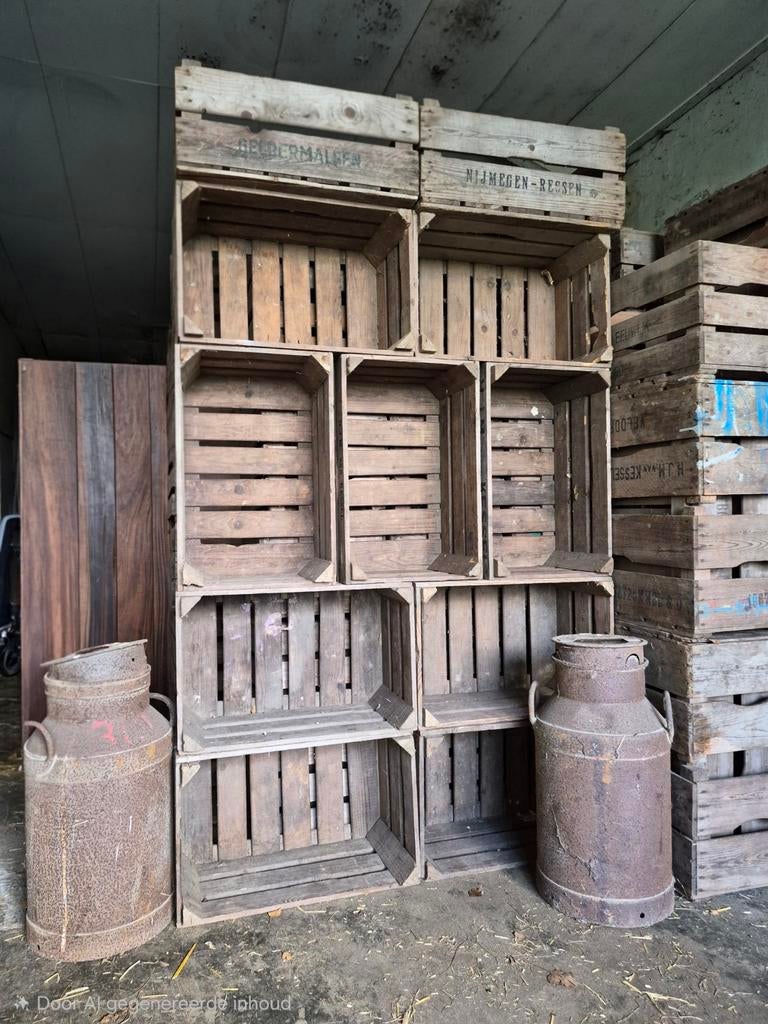 Veilingkistjes,  fruitkistjes jaren 60 en 70, Gebruikt, Tuin en Ton, Ophalen of Verzenden, Hout
