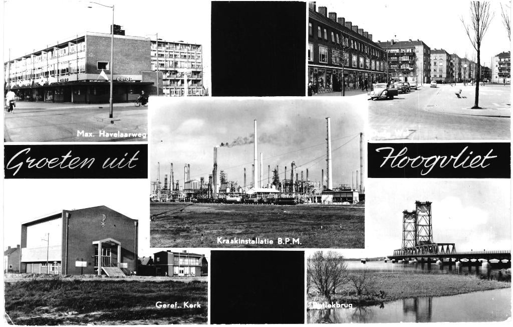 914425 Hoogvliet ZH 1961 Gelopen met postzegel, Ophalen of Verzenden, 1960 tot 1980, Gelopen, Zuid-Holland