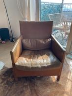 Leren stoel (gratis), Huis en Inrichting, Ophalen, Gebruikt, 50 tot 75 cm, Leer