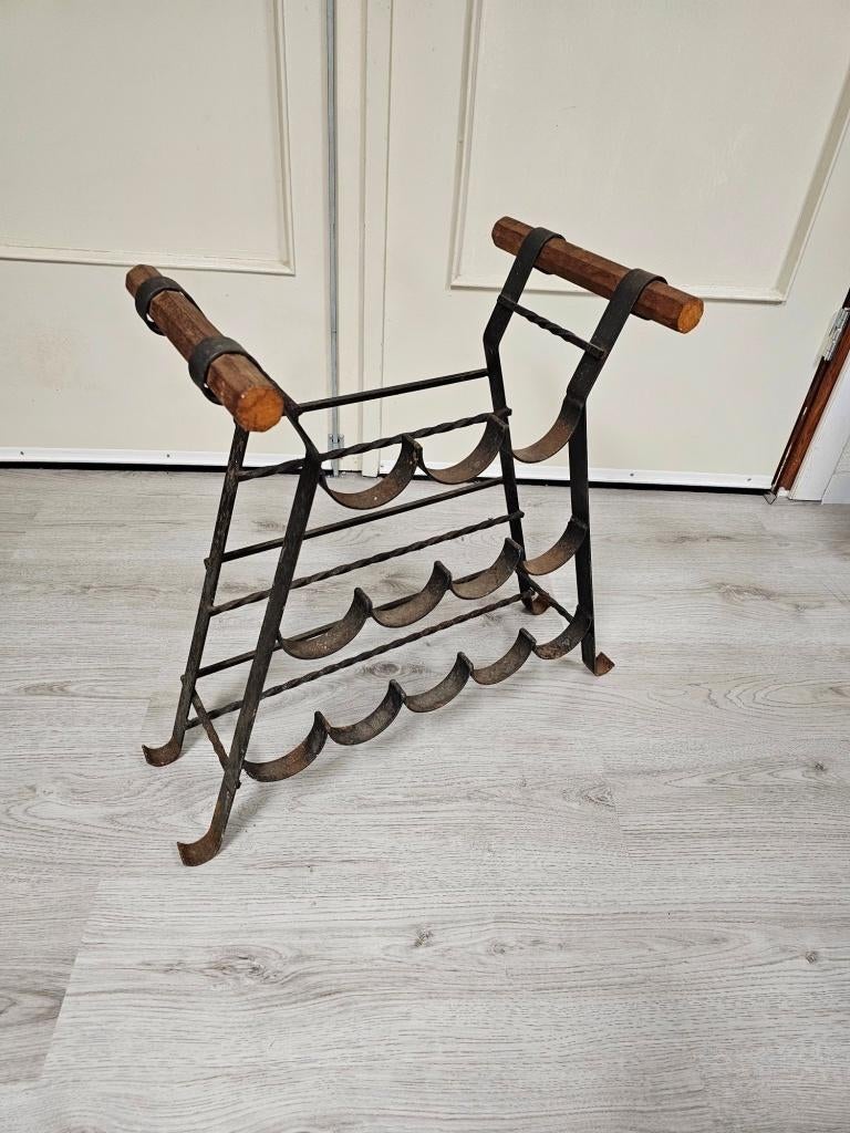 Smeedijzeren wijnrek  voor €20,-!, Ophalen, Gebruikt, 5 tot 15 flessen, Nvt