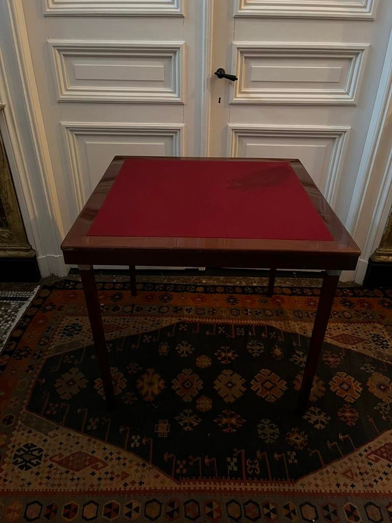 VINTAGE ANTIEK MAHONIE KAARTTAFEL MEBLUTIL OPKLAPBAAR, Antiek en Kunst, Ophalen