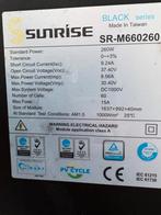 6 Zwarte Zonnepanelen 260 Wp - Sunrise SR-M660260, Ophalen of Verzenden, Gebruikt