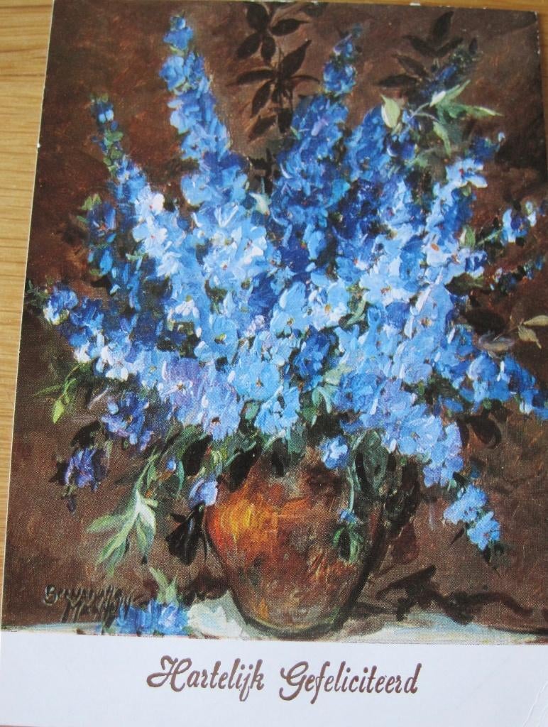 Gefeliciteerd - ridderspoor - 1981, Verzenden, 1980 tot heden, Gelopen, Overige thema's