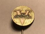 Metalen VOLEWIJCKERS VOETBALCLUB Speld (Wit/Zwart/Metaalkl), Verzenden, Zo goed als nieuw, Sport, Speldje of Pin