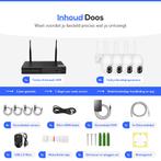 Teceye WiFi beveiligingsset 4 camera's + 500GB opslag CCTV, Ophalen of Verzenden, Nieuw, Buitencamera