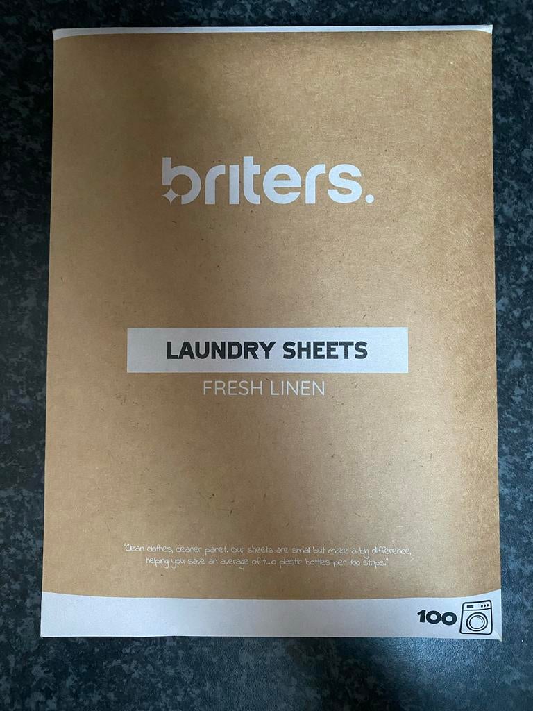 Briters Wasstrips Fresh Linen - 550st €0,09/wasbeurt, Witgoed en Apparatuur, Wasmachines, Ophalen of Verzenden, Nieuw, Minder dan 85 cm