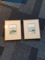 2x schilderij / aquarel, Antiek en Kunst, Ophalen