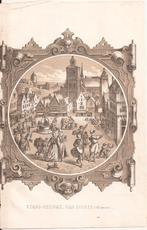 Stadsgezicht Bergen op Zoom (16e eeuw)Litho P.W. Trap ca1880, Antiek en Kunst, Origineel, 1800 - 1899, Stadsgezicht, Ophalen of Verzenden