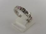 Zilveren Zinzi mamaring met zirkonia                    Z133, Gebruikt, ., Ophalen of Verzenden, Roze