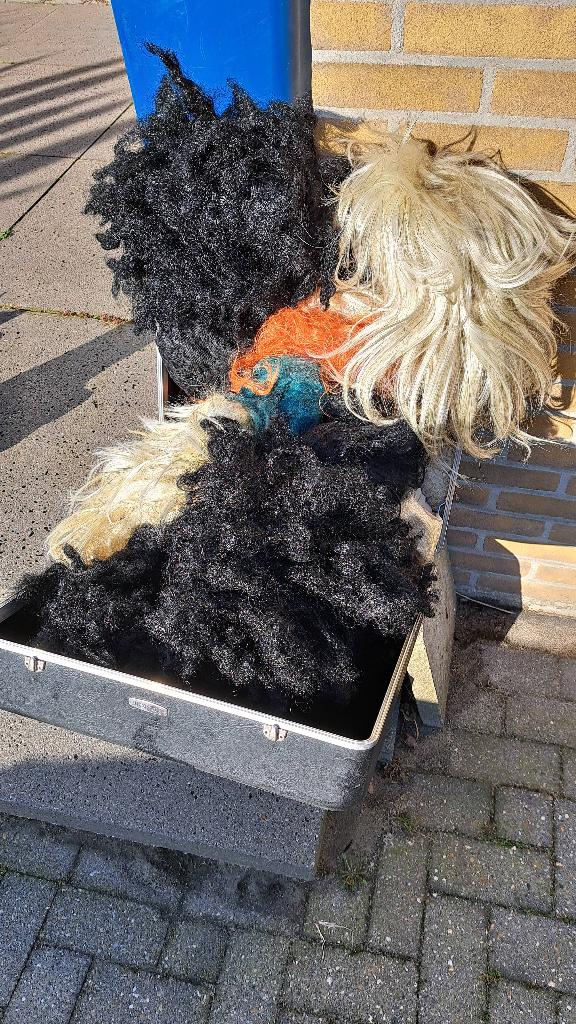 20x pruiken. Van afro tot rood., Ophalen of Verzenden, Gedragen, Overige thema's, Accessoires