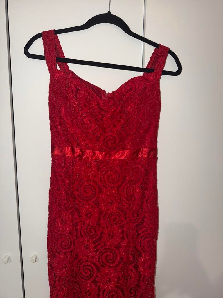 Prachtige rode galajurk / avondjurk - Nieuw, maat XS/XXS, Galajurk, Nieuw, Ophalen of Verzenden, Maat 34 (XS) of kleiner