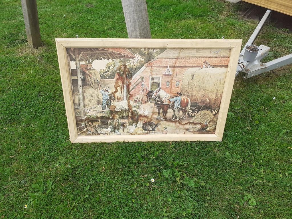 Oud boeren schilderij, Antiek en Kunst, Ophalen