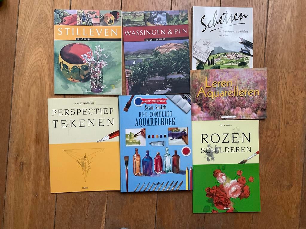 7 Boeken: Aquarel, Pentekening & Tekentechnieken, Ophalen of Verzenden, Gebruikt, Overige typen