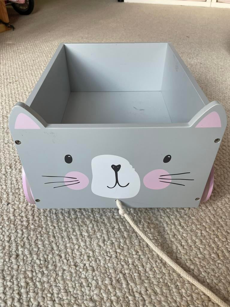 Houten / Wooden kids trolly, Ophalen, Zo goed als nieuw, Overige typen