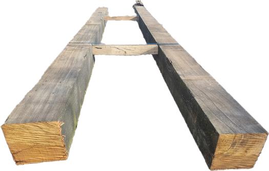 2 hardhouten palen / balken 20x20 cm / 4.70 m lang nr: HB55, Ophalen, 250 cm of meer, Balken, Hardhout