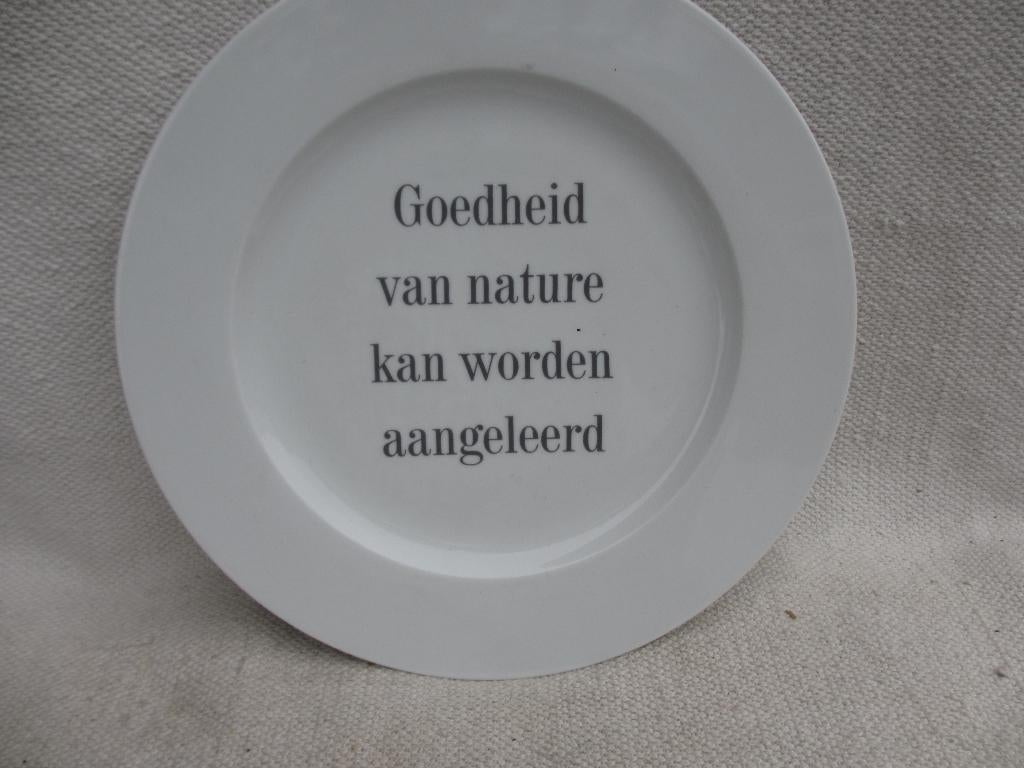 Kunst bord Margriet Kemper met spreuk, Antiek en Kunst, Ophalen of Verzenden