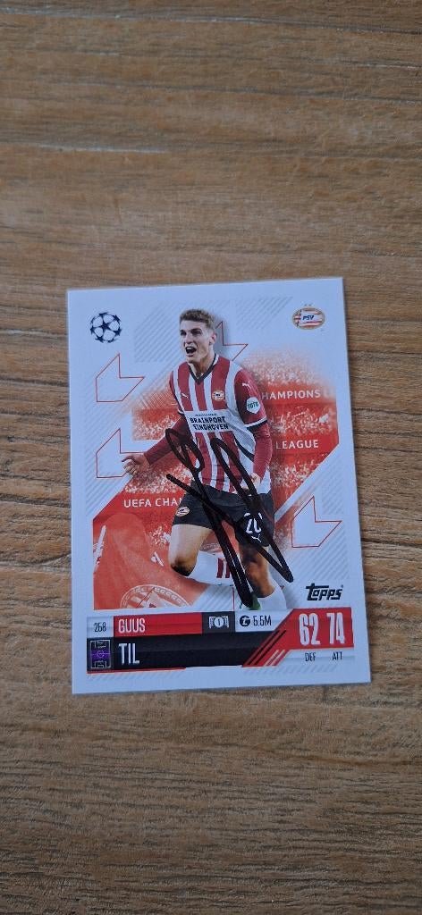 Topps trading card met handtekening; Guus Til # PSV, Ophalen of Verzenden, Nieuw, PSV, Spelerskaart