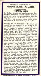 Kubber de François Jacobus Terneuzen 1909-1960 Blerick, Ophalen of Verzenden