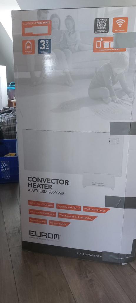 Eurom Alutherm 2000 Wifi convector heater, Doe-het-zelf en Verbouw, Verwarming en Radiatoren, Ophalen, 30 tot 80 cm, Kachel, Zo goed als nieuw