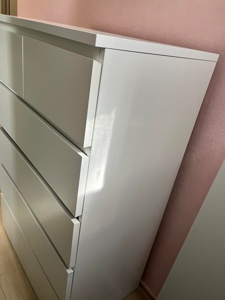 IKEA Malm wit ladekast / met 6 laden, Huis en Inrichting, Kasten | Ladekasten, Ophalen, Gebruikt, 5 laden of meer, 100 tot 150 cm