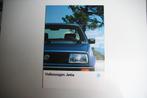 Folder Volkswagen Jetta (08-1986) (101), Ophalen of Verzenden, Nieuw, Volkswagen