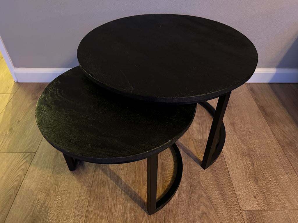 Salontafels te koop! Set van 2., Ophalen, Gebruikt, 50 tot 100 cm, Rond